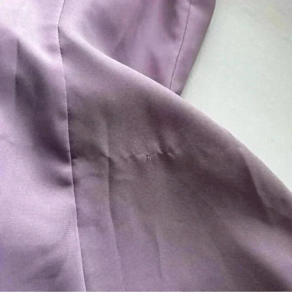Christina Wu Dress Sheer Chiffon Sleeveless A-line Flowy Lilac Purple Gown 16 - Picture 11 of 15